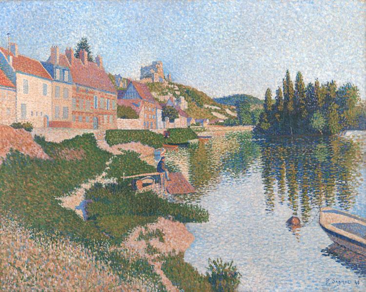 Paul Signac Riverbank,Petit-Andely (mk09)